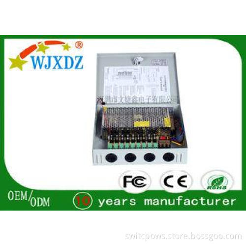 9 Channel 120 Watt AC DC Switching Power Supply For CCTV Ca